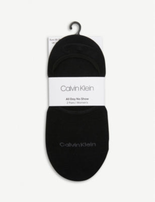 Calvin Klein No-Show Cotton-Blend Socks Pack of Two