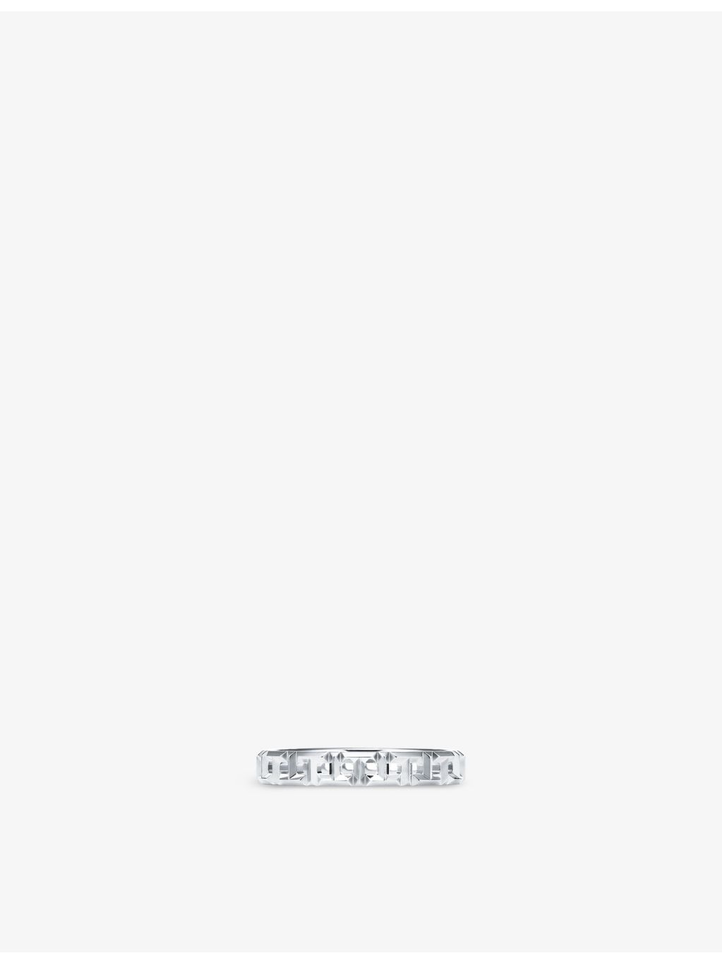 Tiffany T True narrow 18ct white gold ring, UK version