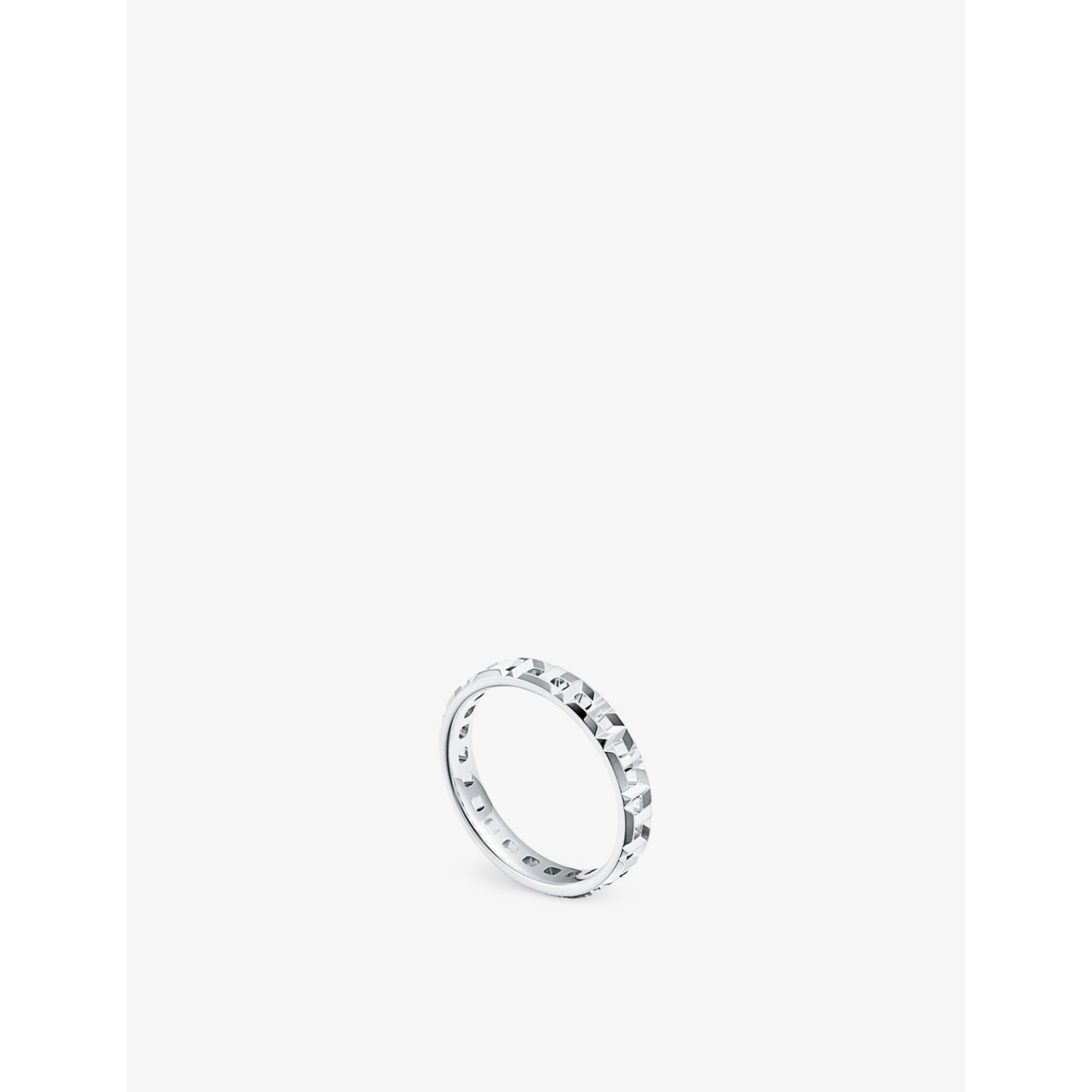 Tiffany T True Narrow 18ct white-gold ring - 4.5