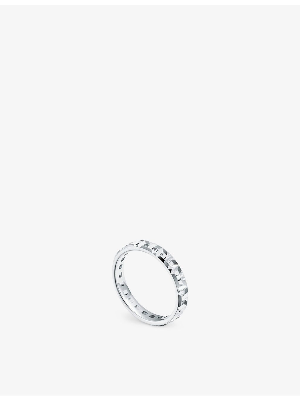 Tiffany T True narrow 18ct white gold ring, UK version