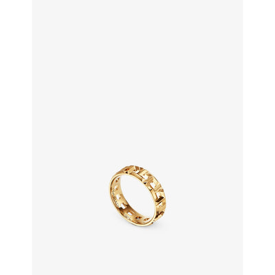 selfridges Tiffany T True Wide 18ct Yellow-Gold Ring- Buy online at McGrocer