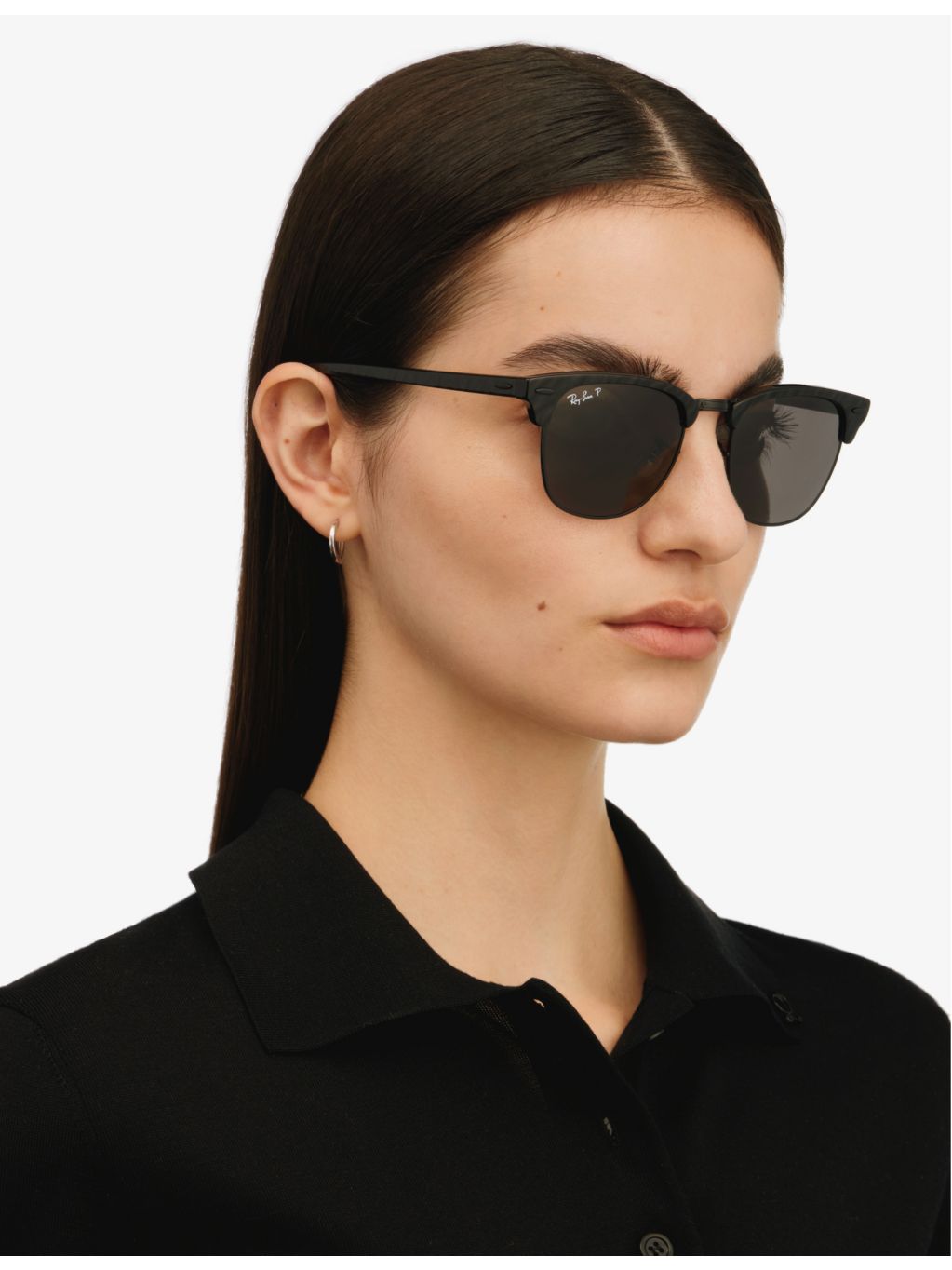 Ray-Ban Clubmaster acetate sunglasses polarized black (British brand)