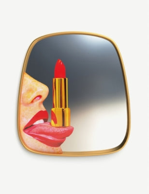 Seletti tongue-print mirror 59x54cm, imported from the UK