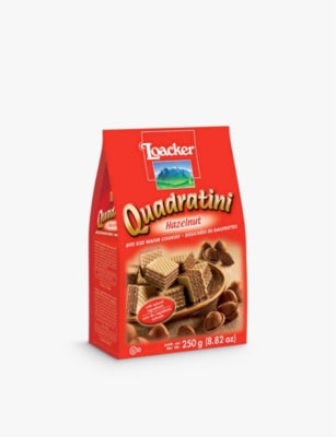 Loacker wafer cubes hazelnut cream filled 250g, imported from the UK