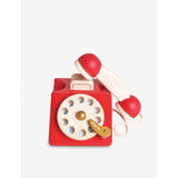 Le Toy Van vintage wooden phone with spinning wheel - British product