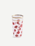 Seletti Toiletpaper glass tumbler flowers print 13cm, UK version