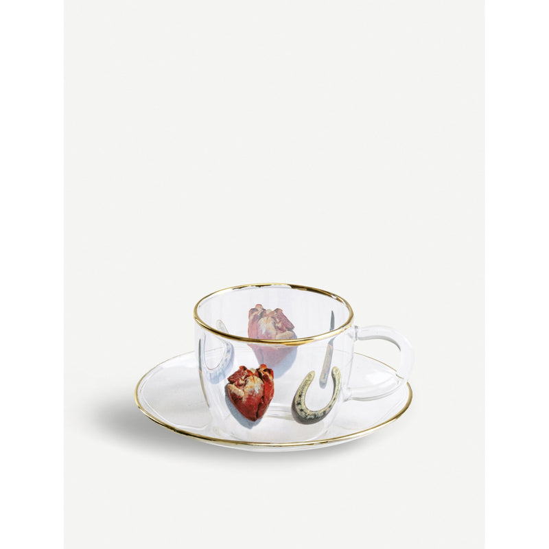 Seletti TOILETPAPER I Love You glass coffee set - British product