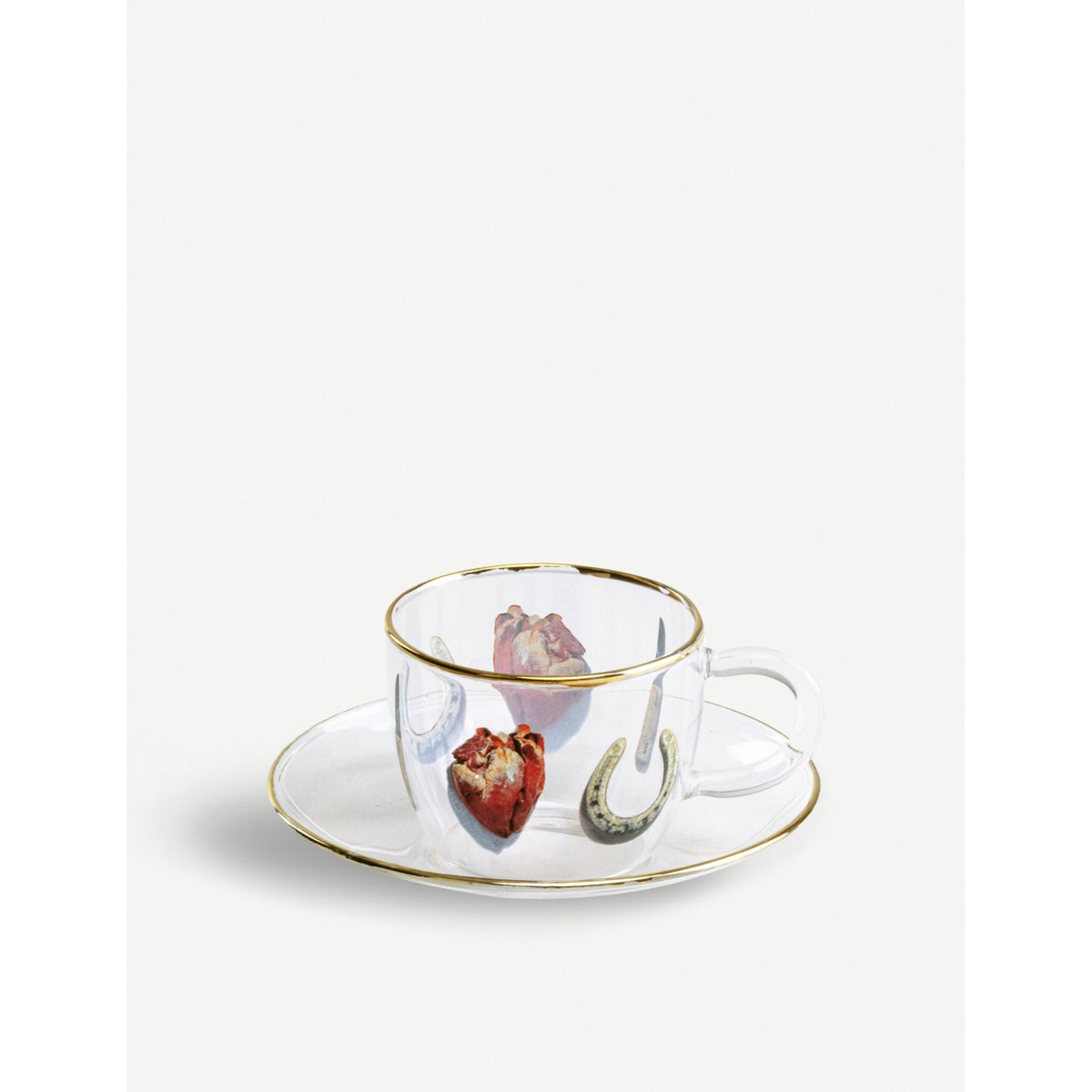 Seletti TOILETPAPER I Love You glass coffee set - British product