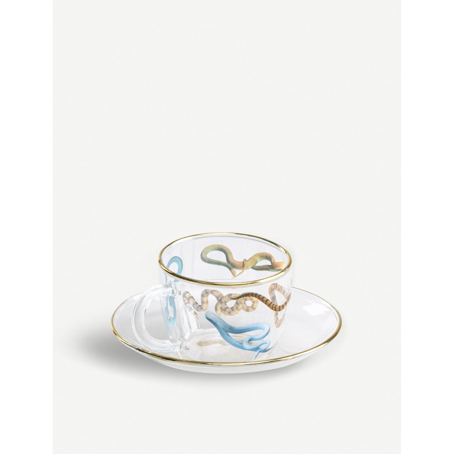 Seletti snakes printed glass coffee set, imported from the UK
