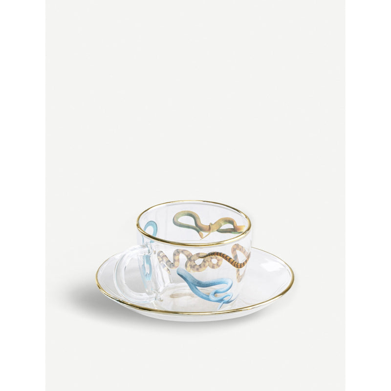 Seletti snakes printed glass coffee set, imported from the UK