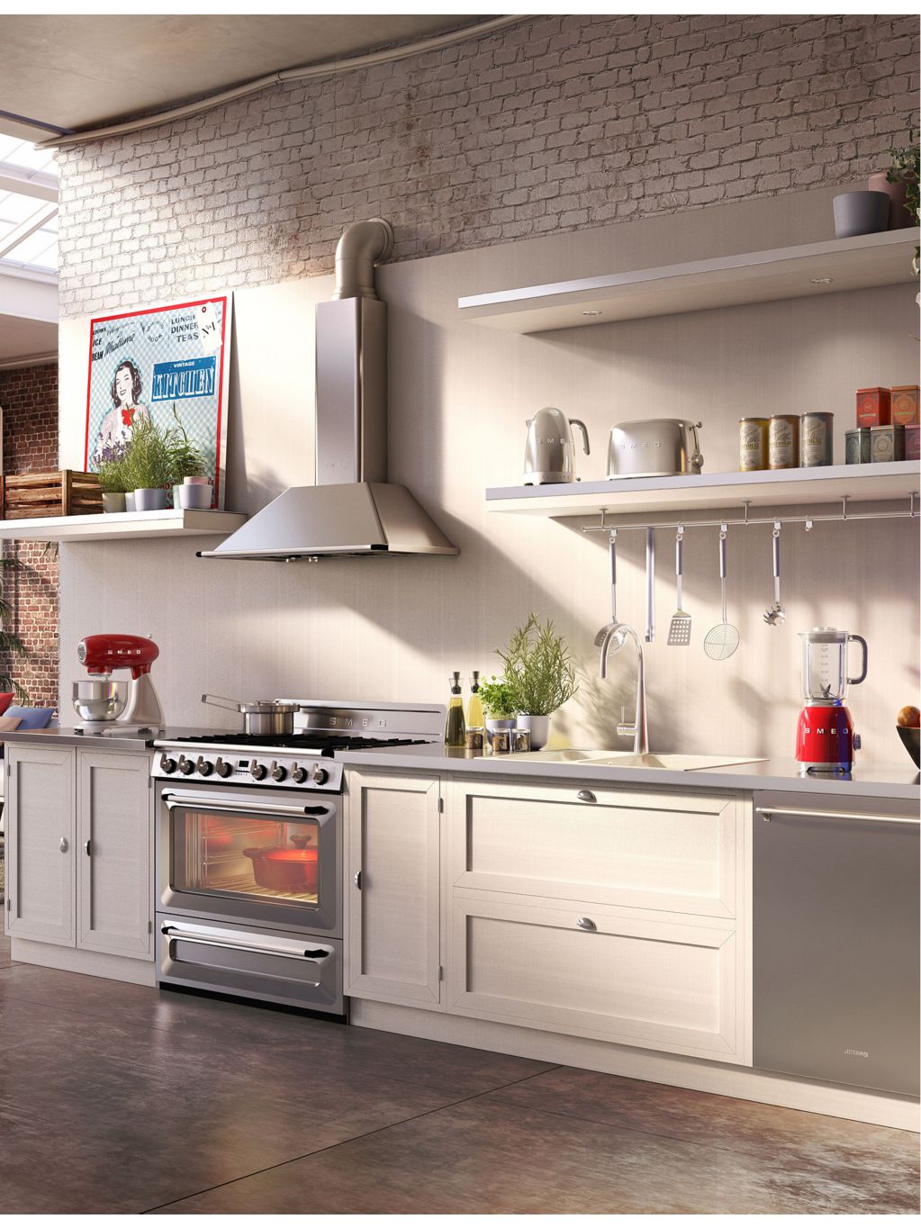 Smeg two-slice stainless steel toaster - British product