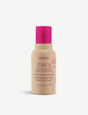 Aveda hand and body wash Cherry Almond 50ml, imported from the UK