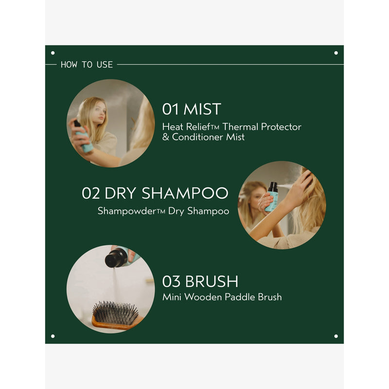 Aveda mini wood paddle brush for blow-dry styling - British product