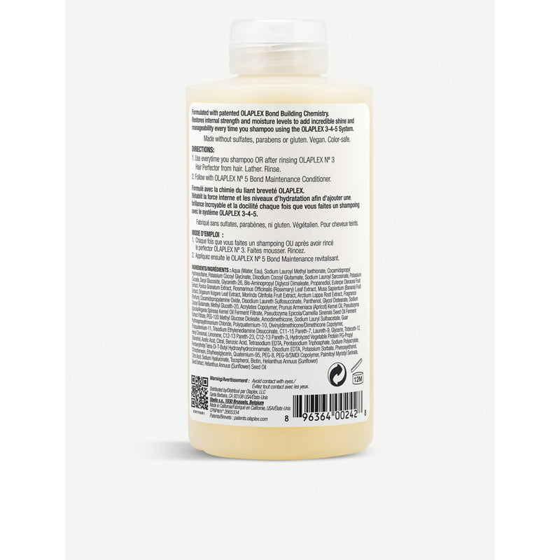 OLAPLEX N°4 Bond Maintenance Strengthening Shampoo 250ml, imported from the UK