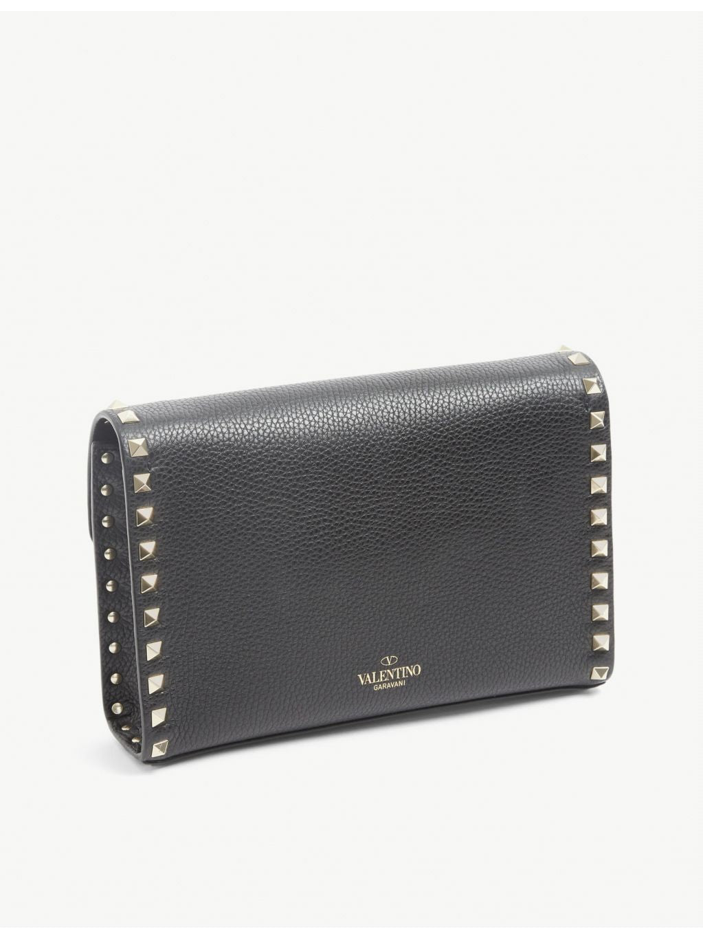 Valentino Garavani Rockstud leather crossbody satchel with gold-tone hardware (British brand)