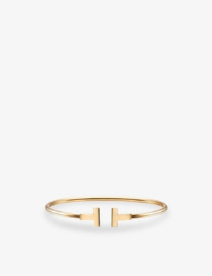 Tiffany T Wire 18ct Yellow-Gold Bracelet
