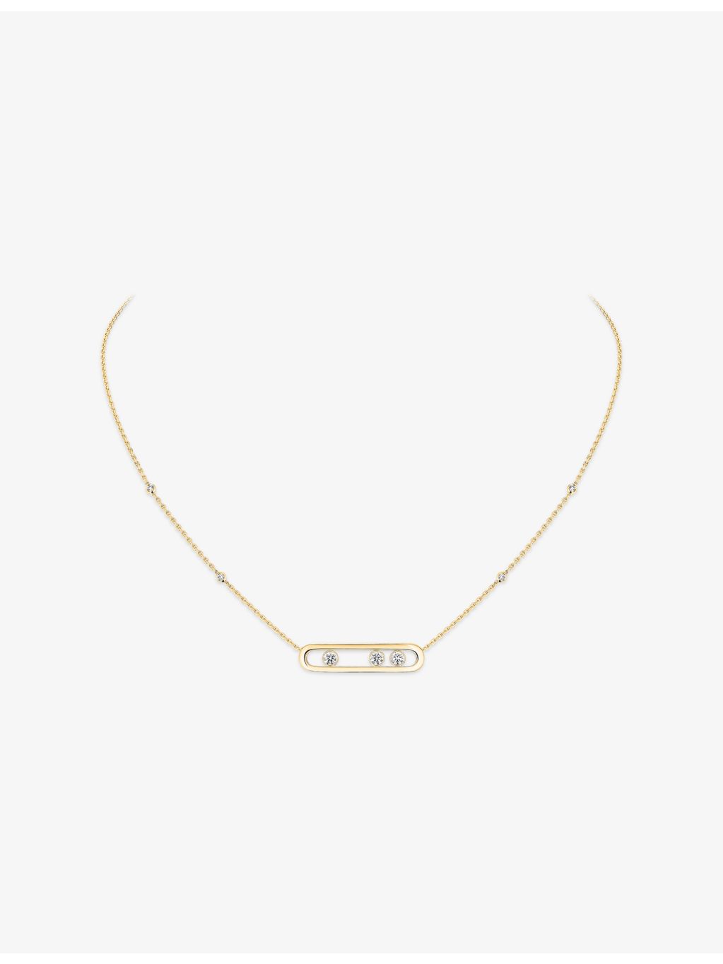 Messika Move Classique diamond necklace in 18ct gold (British brand)