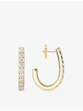 Messika 18ct yellow gold 0.17ct diamond hoop earrings 12mm (British brand)