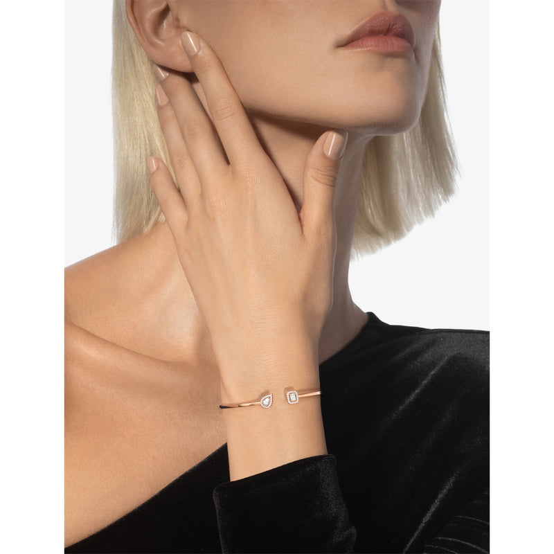 Messika 18ct gold diamond flexi bangle size M (British brand)