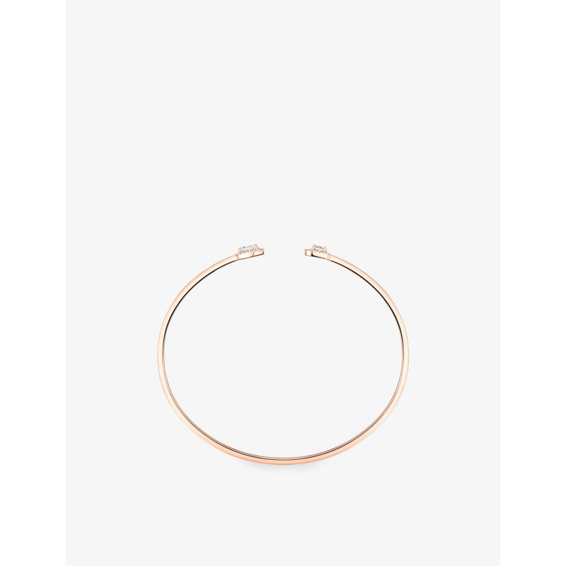 Messika 18ct gold diamond flexi bangle size M (British brand)