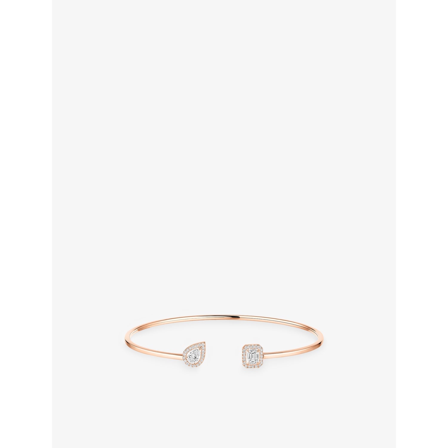 My Twin 18ct Gold And 0.35ct Diamond Flexi Bangle - PINK - XS