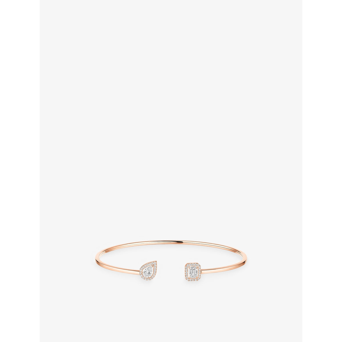 My Twin 18ct Gold And 0.35ct Diamond Flexi Bangle - PINK - XS