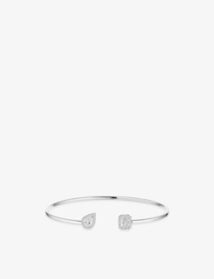 Messika My Twin 18ct Gold and 0.35ct Diamond Flexi Bangle, Size M