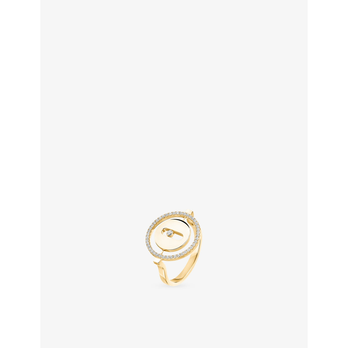 Lucky Move 18ct Gold And 0.17ct Diamond Ring - PINK - 53mm