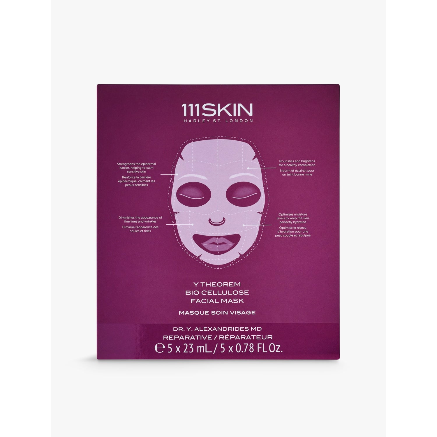 111SKIN Y Theorem Bio Cellulose mask 5 pack, imported from the UK