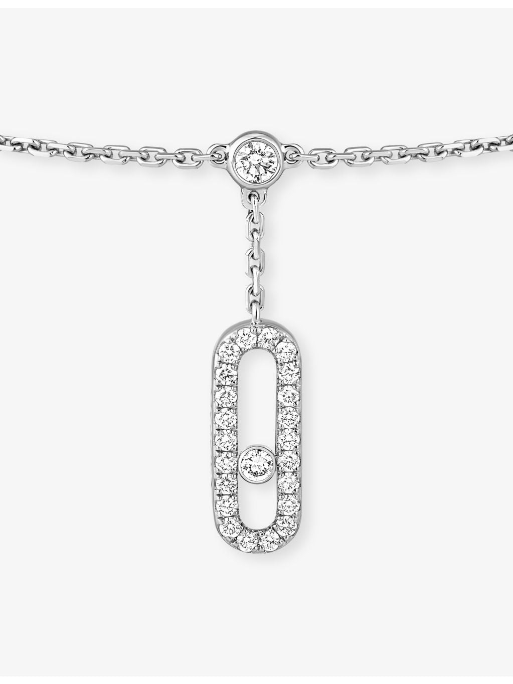 Messika Move Uno 18ct white gold diamond anklet 0.35ct, UK version