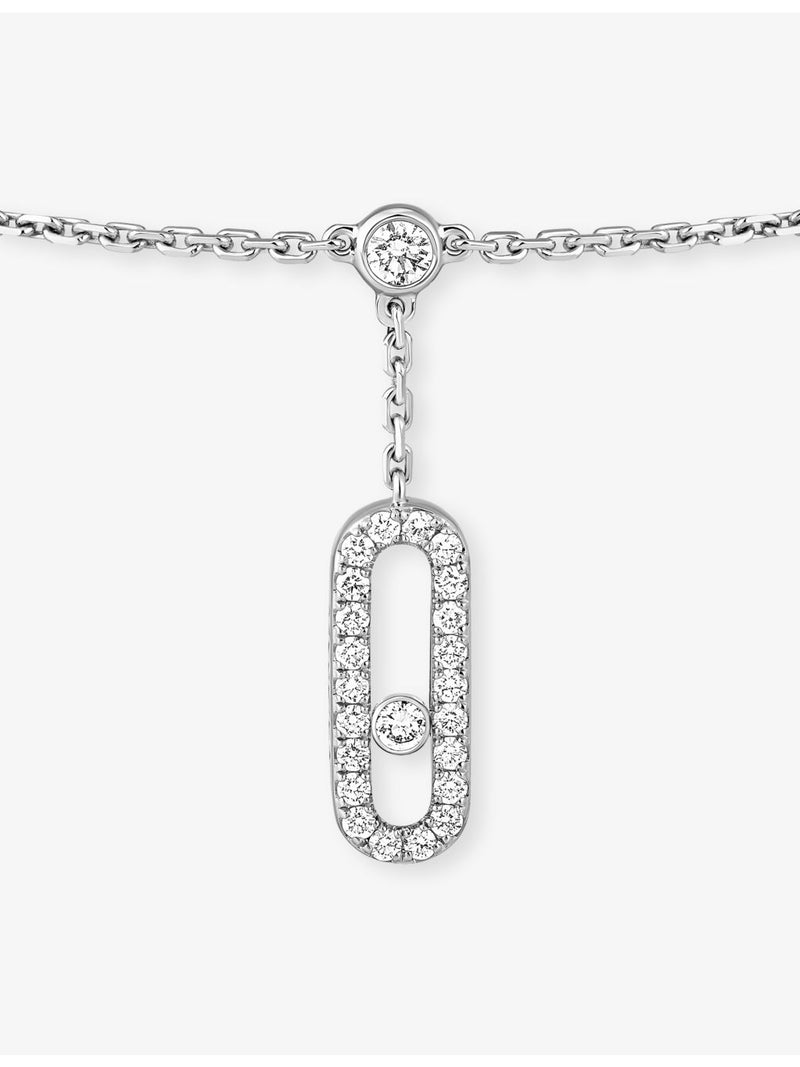 Messika Move Uno 18ct white gold diamond anklet 0.35ct, UK version