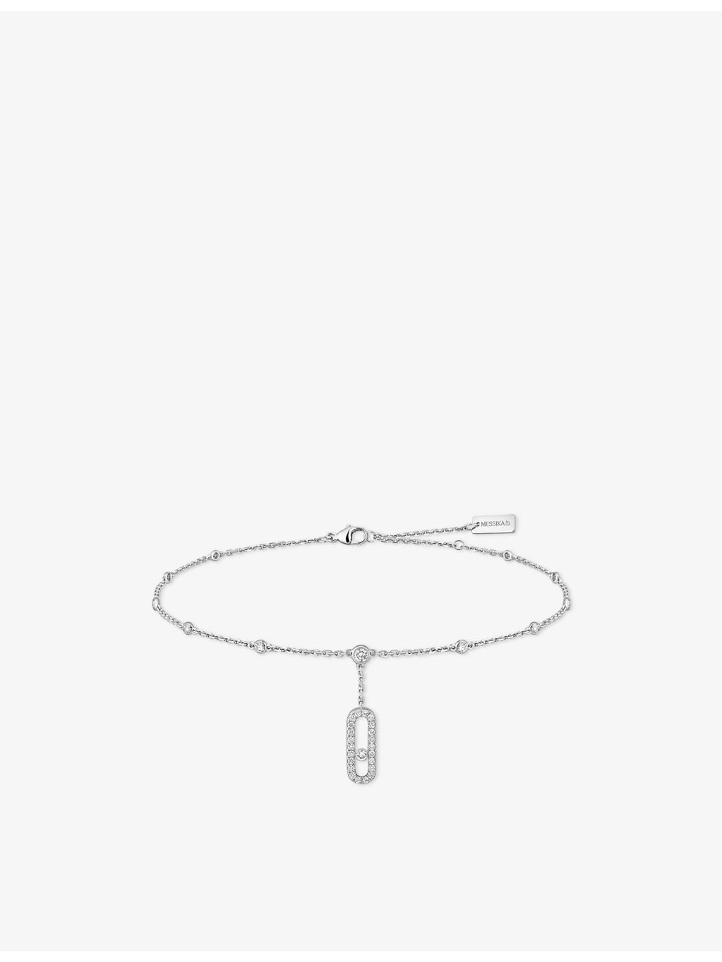 Messika Move Uno 18ct white gold diamond anklet 0.35ct, UK version