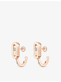 Messika Move Mini Uno 18ct rose-gold diamond earrings - British product