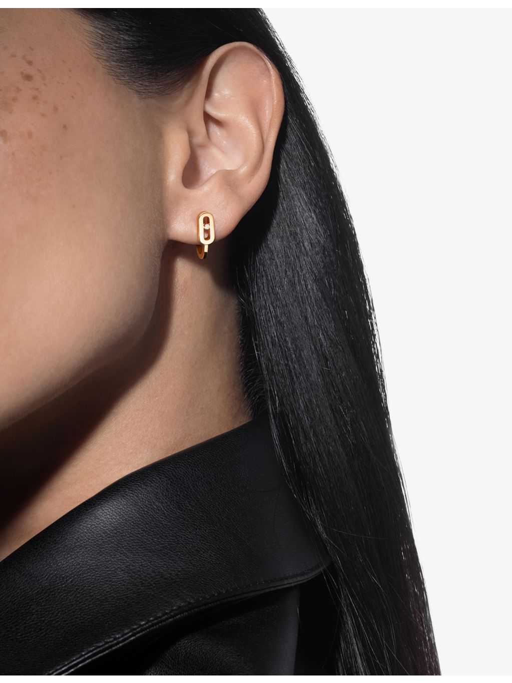 Messika Move Uno 18ct yellow gold diamond earrings 1.5cm (British brand)