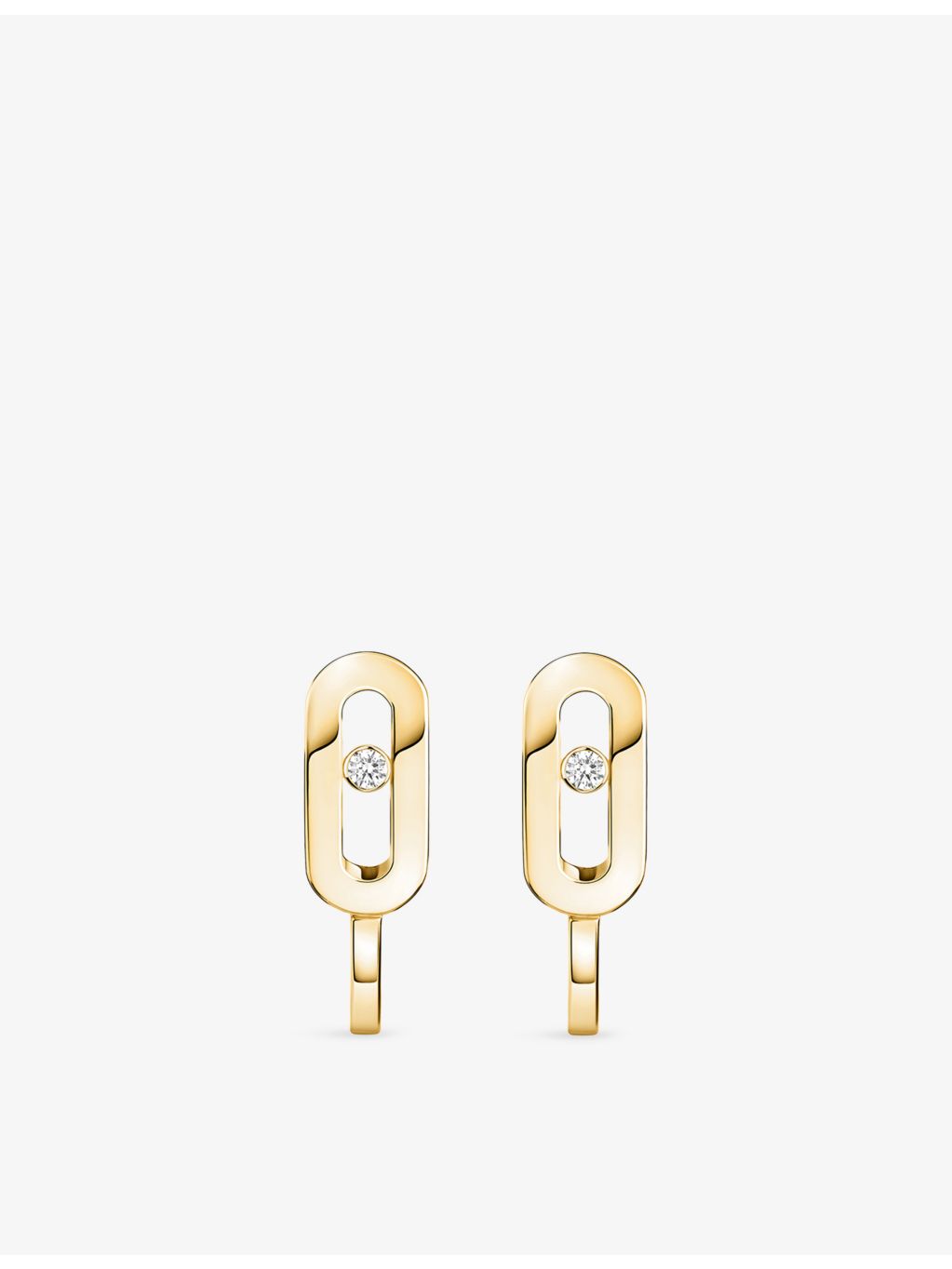 Messika Move Uno 18ct yellow gold diamond earrings 1.5cm (British brand)
