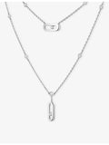Messika 18ct white gold diamond necklace 45cm, imported from the UK