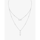 Messika 18ct white gold diamond necklace 45cm, imported from the UK