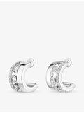Messika Romane 18ct white-gold diamond mini earrings (British brand)