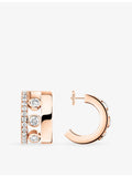 Messika 18ct rose gold diamond mini earrings 0.27ct (British brand)