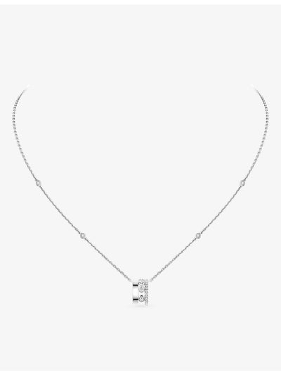 selfridges Messika Move Romane 18ct White-Gold and Diamond Necklace 45cm- Buy online at McGrocer