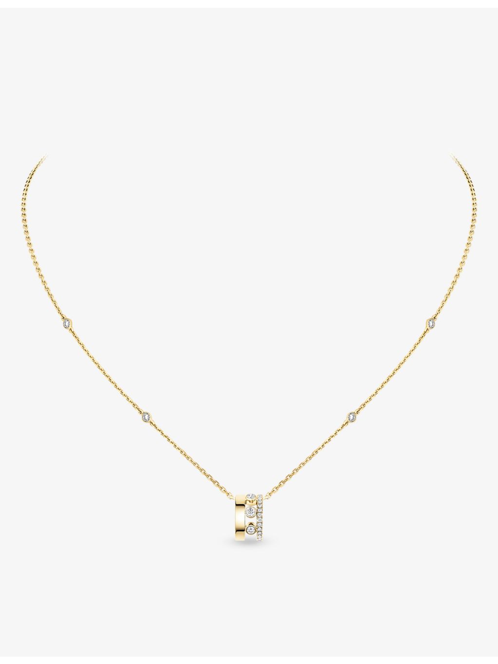Messika Move Romane 18ct yellow gold diamond necklace 45cm, UK version