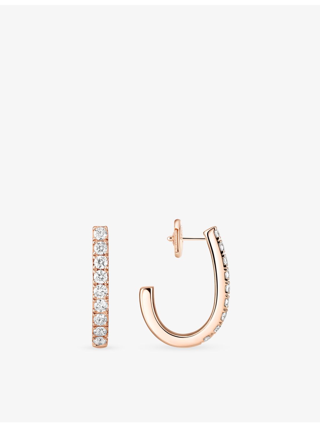 Messika Gatsby diamond hoop earrings 18ct rose gold, UK version