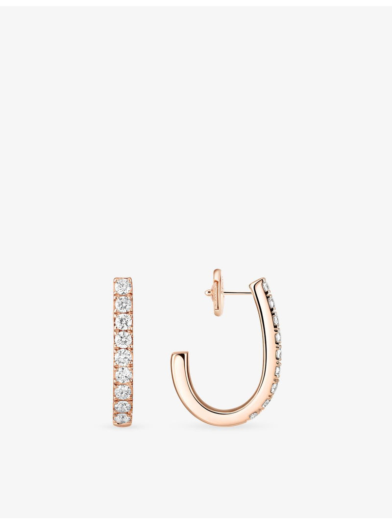 Messika Gatsby diamond hoop earrings 18ct rose gold, UK version