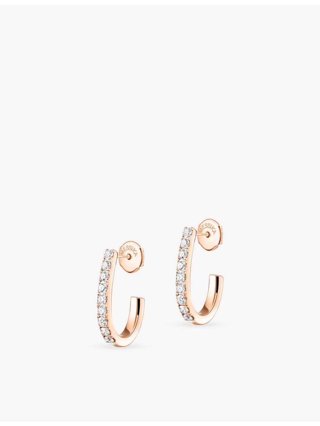 Messika Gatsby diamond hoop earrings 18ct rose gold, UK version