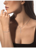Messika Gatsby white-gold diamond necklace 42cm, imported from the UK