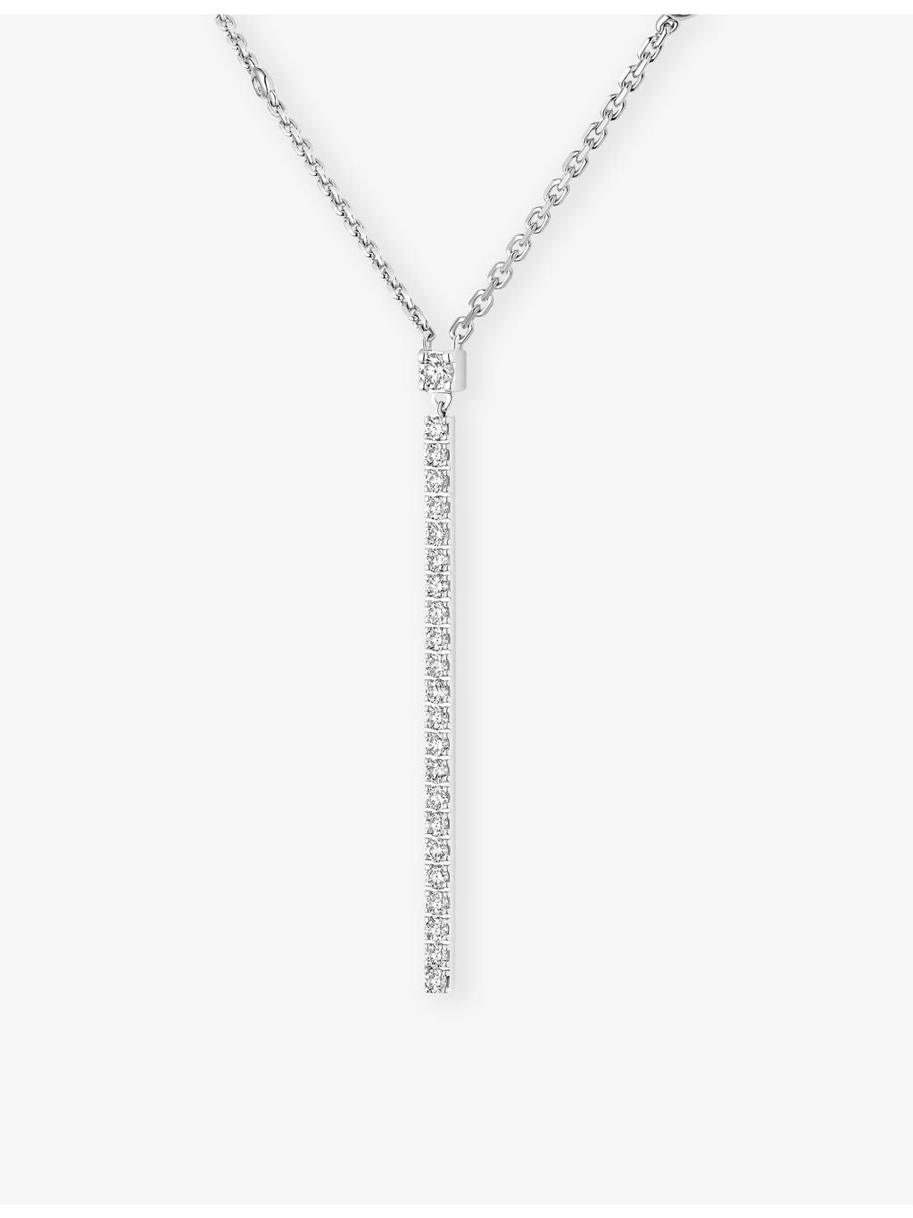 Messika Gatsby white-gold diamond necklace 42cm, imported from the UK