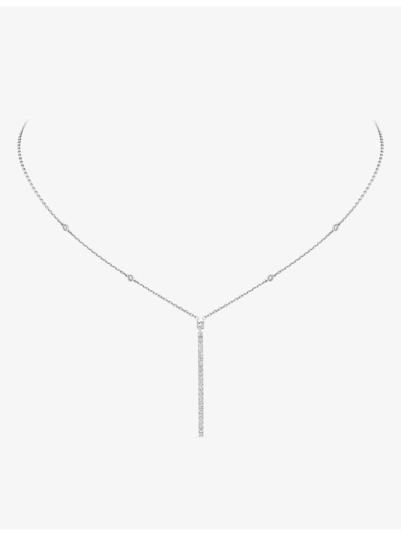 Messika Gatsby white-gold diamond necklace 42cm, imported from the UK