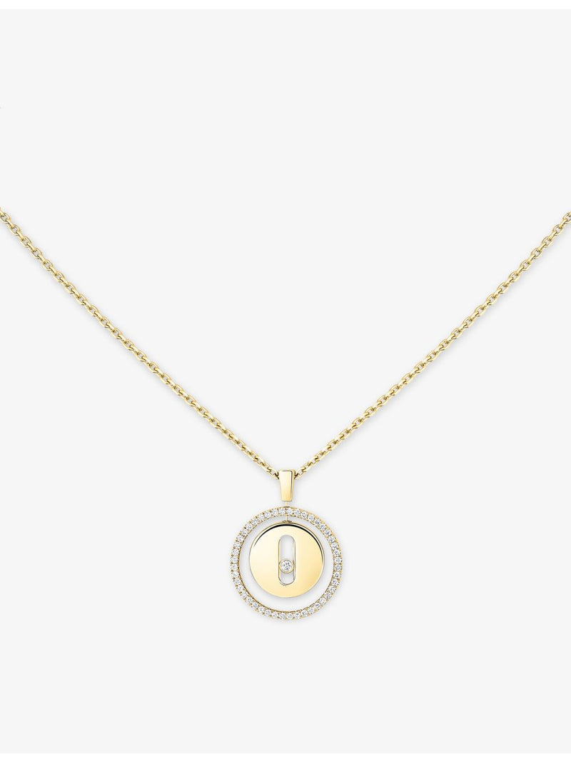 Messika Lucky Move yellow gold diamond necklace 45cm, imported from the UK