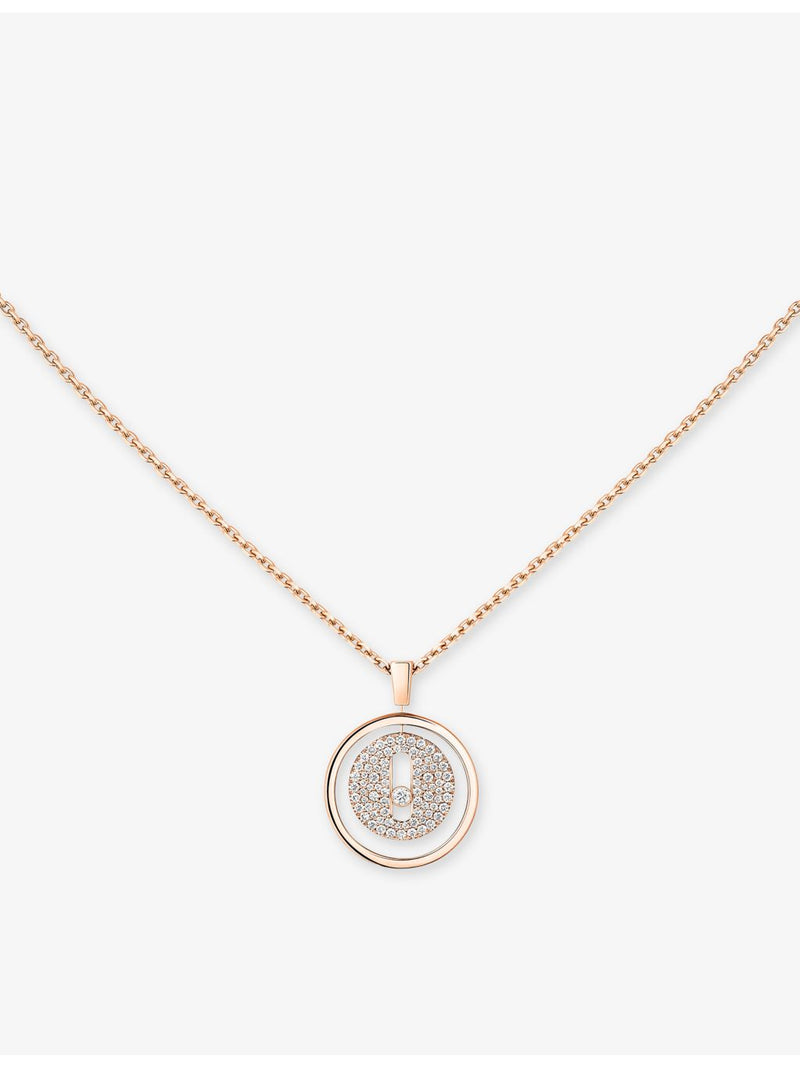 Messika 18ct rose gold diamond necklace 45cm, UK version