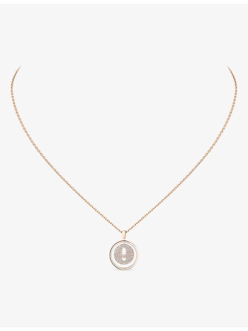 Messika 18ct rose gold diamond necklace 45cm, UK version